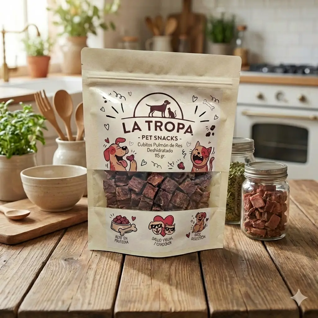 Cubitos Pulmón de Res Deshidratado - 115 g