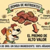 Bomba de nutrientes: premios 100% hígado de res con vitamina A, complejo B, hierro y zinc. Regla de oro: un solo ingrediente
